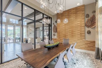 Contemporary clubhouse with business lounge, coffee bar and conference center